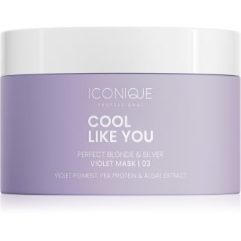 ICONIQUE Professional COOL LIKE YOU Perfect Blonde & Silver Violet Masca de par neutralizeaza tonurile de galben - imagine 2